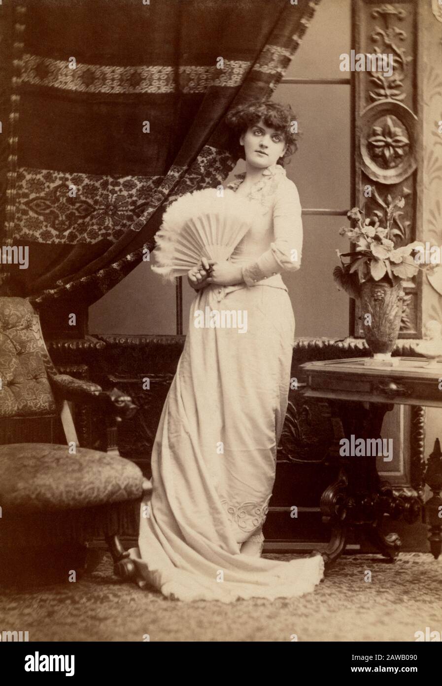 1884 c, BOSTON, USA :The celebrated Broadway actress EDITH M. KINGDON ( 1864 - 1923 ) wife of multimillionnaire  Railways magnate George Jay Gould I° Stock Photo