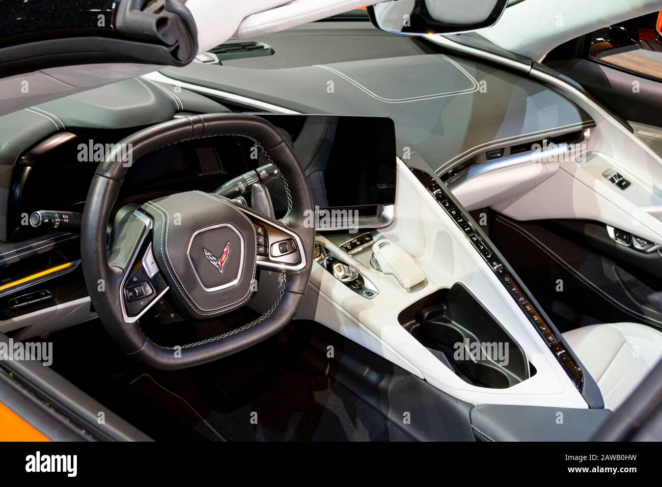 Chicago, Illinois, United States - February 6, 2020: Interior of the Chevrolet  Corvette C8 Convertible on display at the 2020 Chicago Auto Show Stock  Photo - Alamy