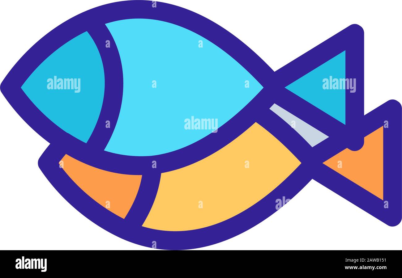 Fish icon vector. Isolated contour symbol illustration Stock Vector ...