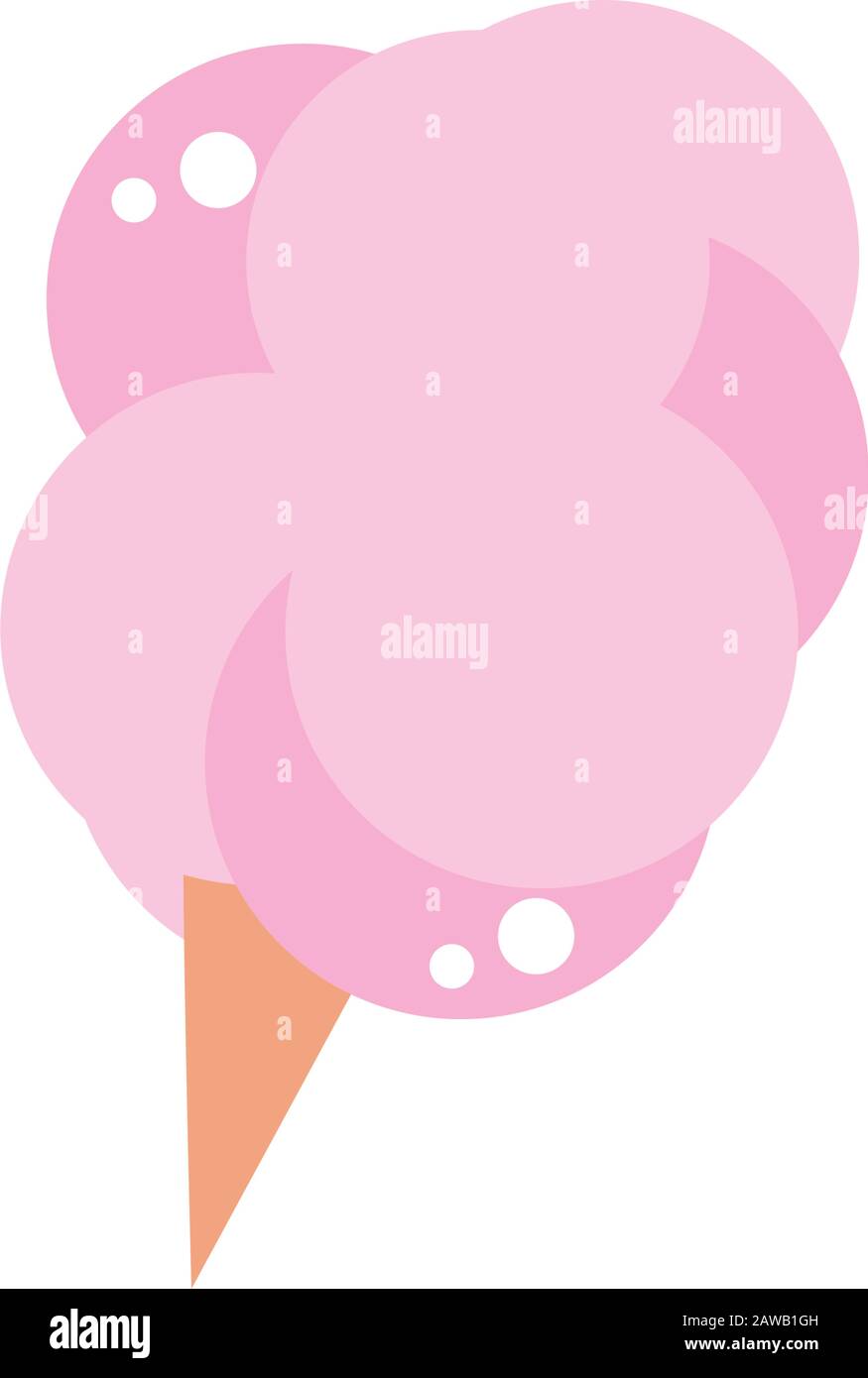 cotton sweet confectionery snack food candy vector illustration Stock ...