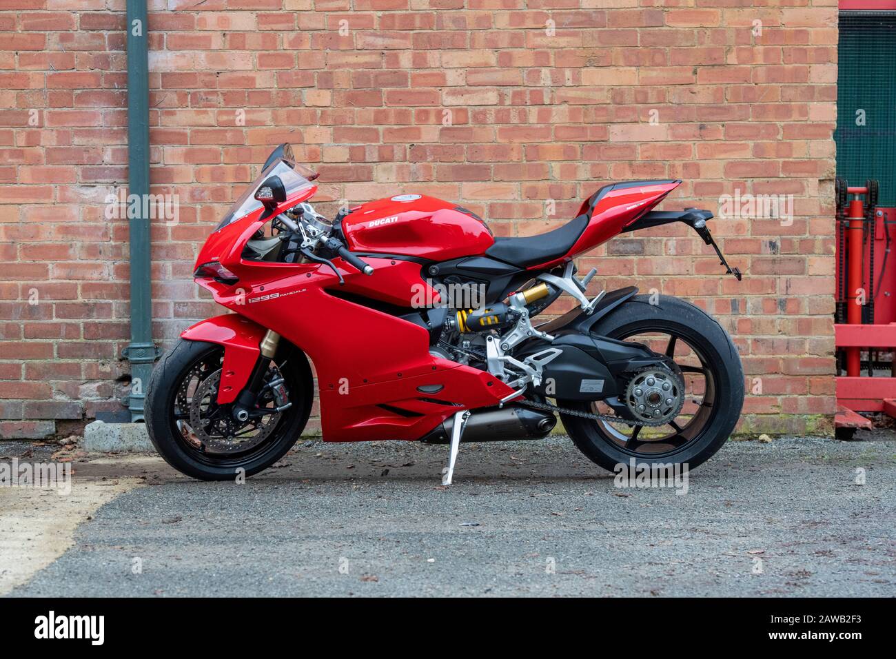 Ducati Panigale 1299cc motorcycle at Bicester heritage centre sunday scramble event. Bicester, Oxfordshire, England Stock Photo