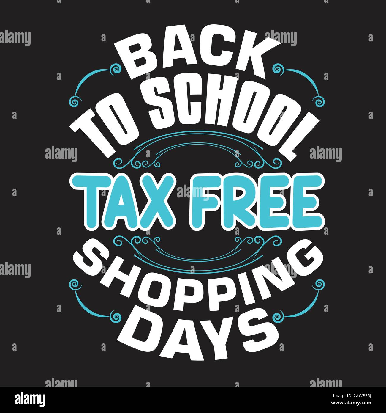 School Quotes and Slogan good for Tee. Back to School Tax Free Shopping