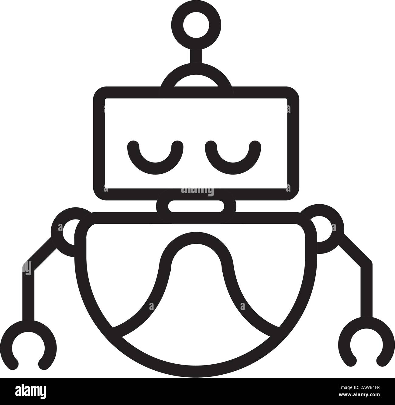 robot autonomous technology character artificial machine vector ...