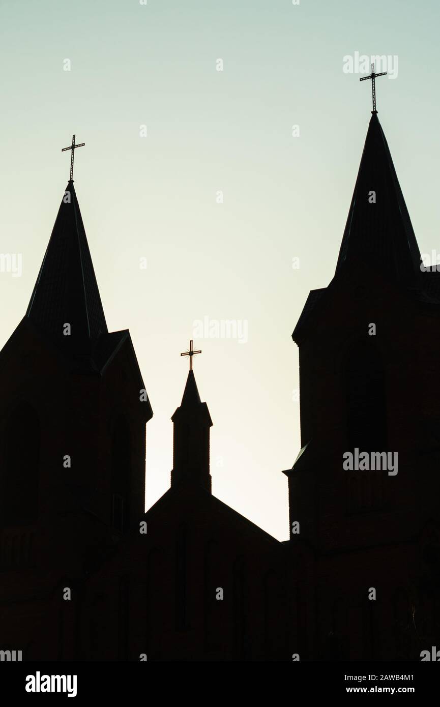 Church tower silhouette hi-res stock photography and images - Alamy