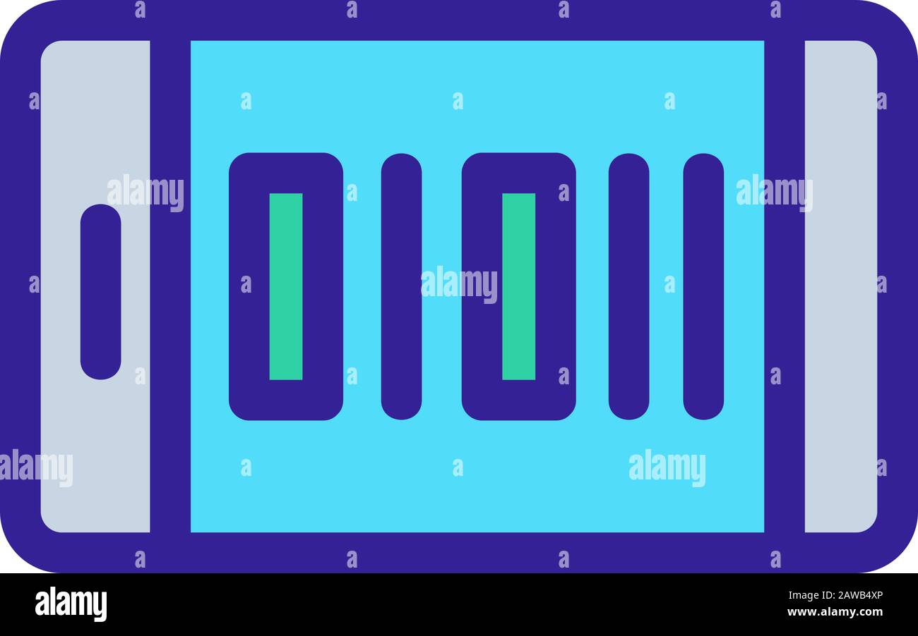 The bar code is an icon vector. Isolated contour symbol illustration ...