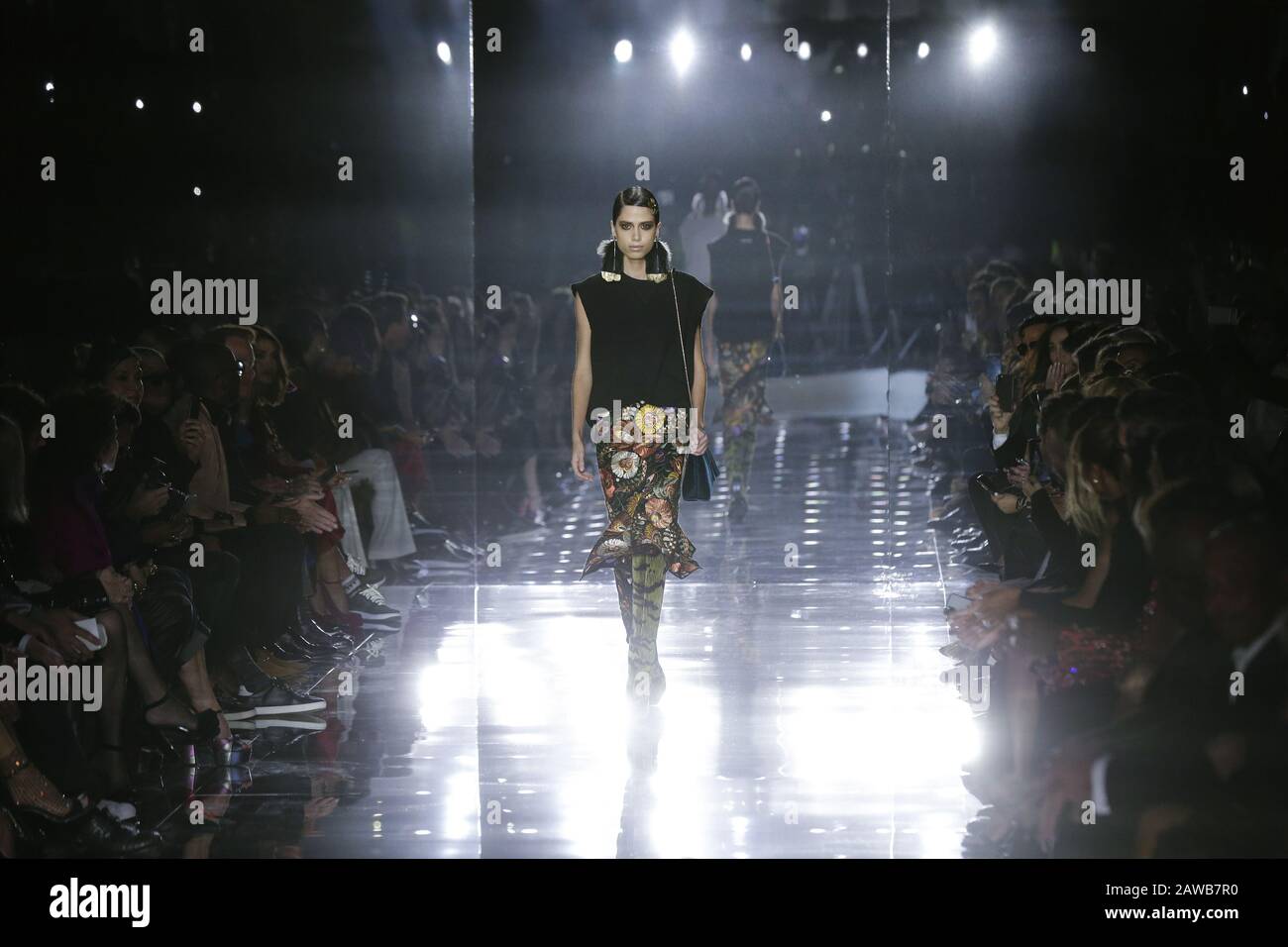 Los Angeles, United States. 07th Feb, 2020. Models walk on the runway at the Tom Ford AW20 Show at Milk Studios on Friday, February 07, 2020 in Hollywood, California. Photo by John Angelillo/UPI Credit: UPI/Alamy Live News Stock Photo