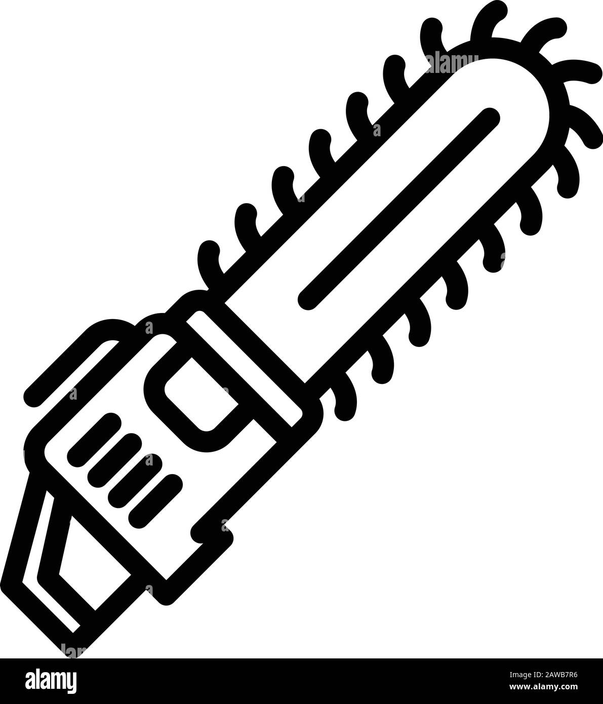 Lumberjack cutting wood chainsaw Black and White Stock Photos & Images ...