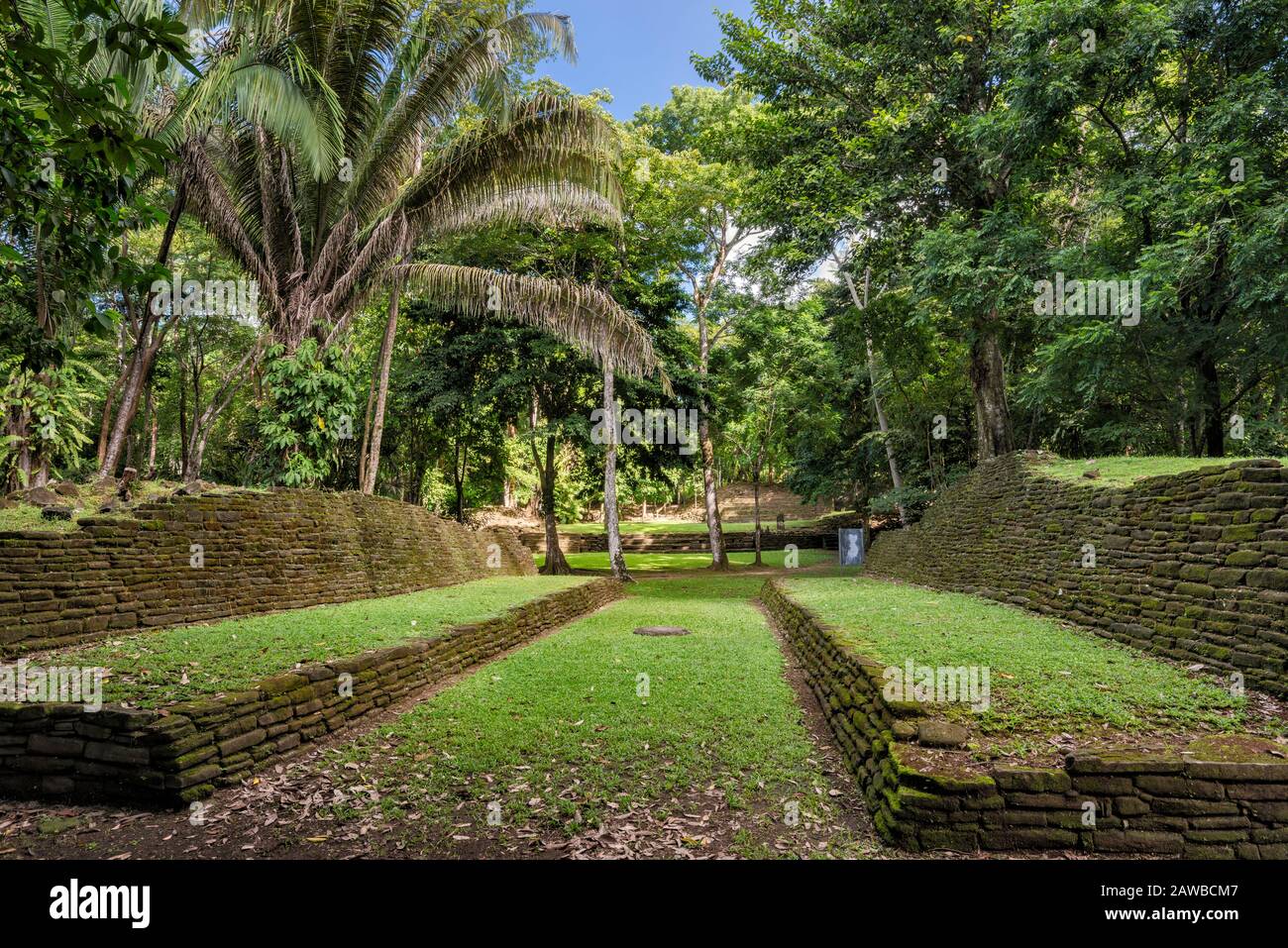 Nim Li Punit Structures Ballcourt at Nim Li Punit, Maya ruins, rainforest, Southern Highway ...