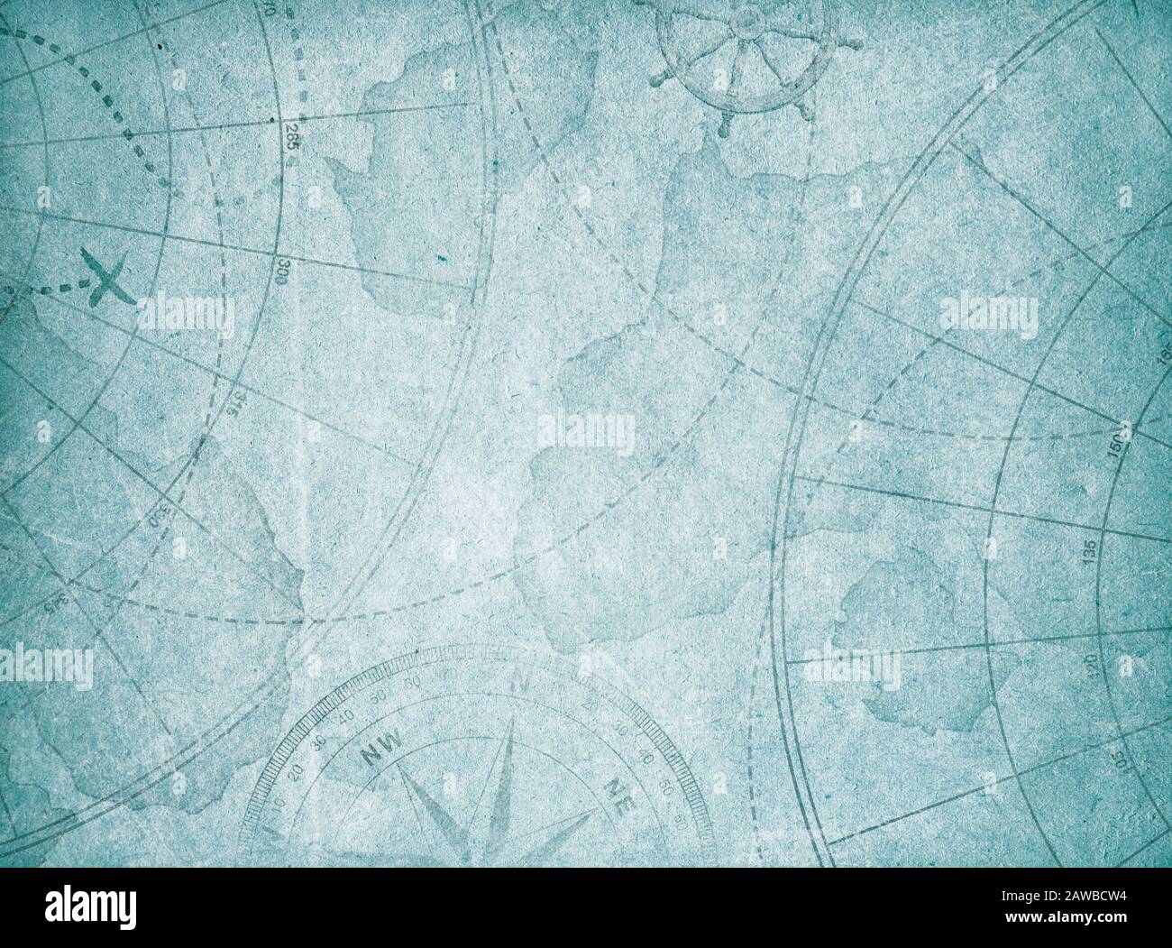 Vintage blue abstract map retro background Stock Photo