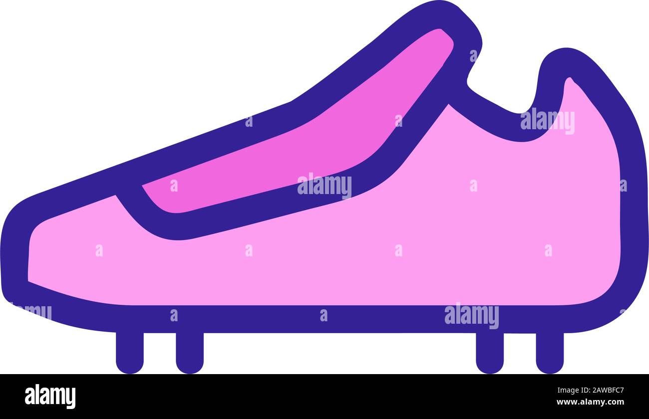 Shoes spikes icon vector. Isolated contour symbol illustration Stock Vector