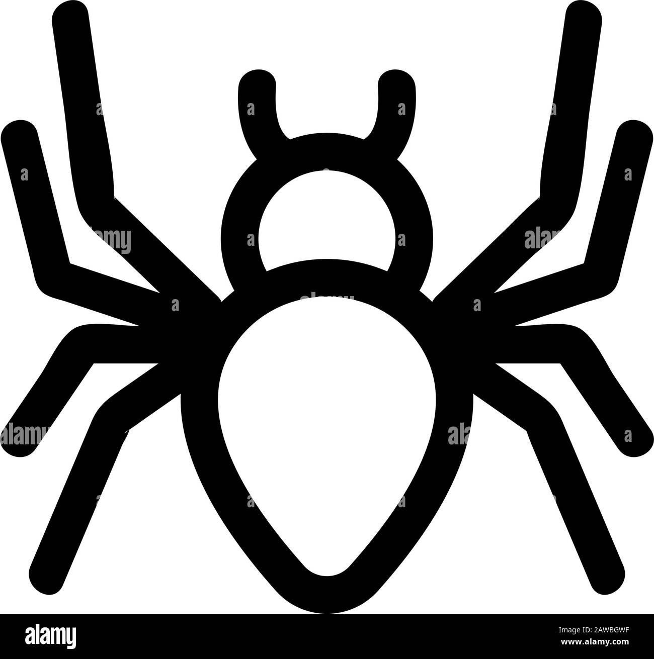 Symmetrical spider web icon, outline style Stock Vector Image & Art - Alamy