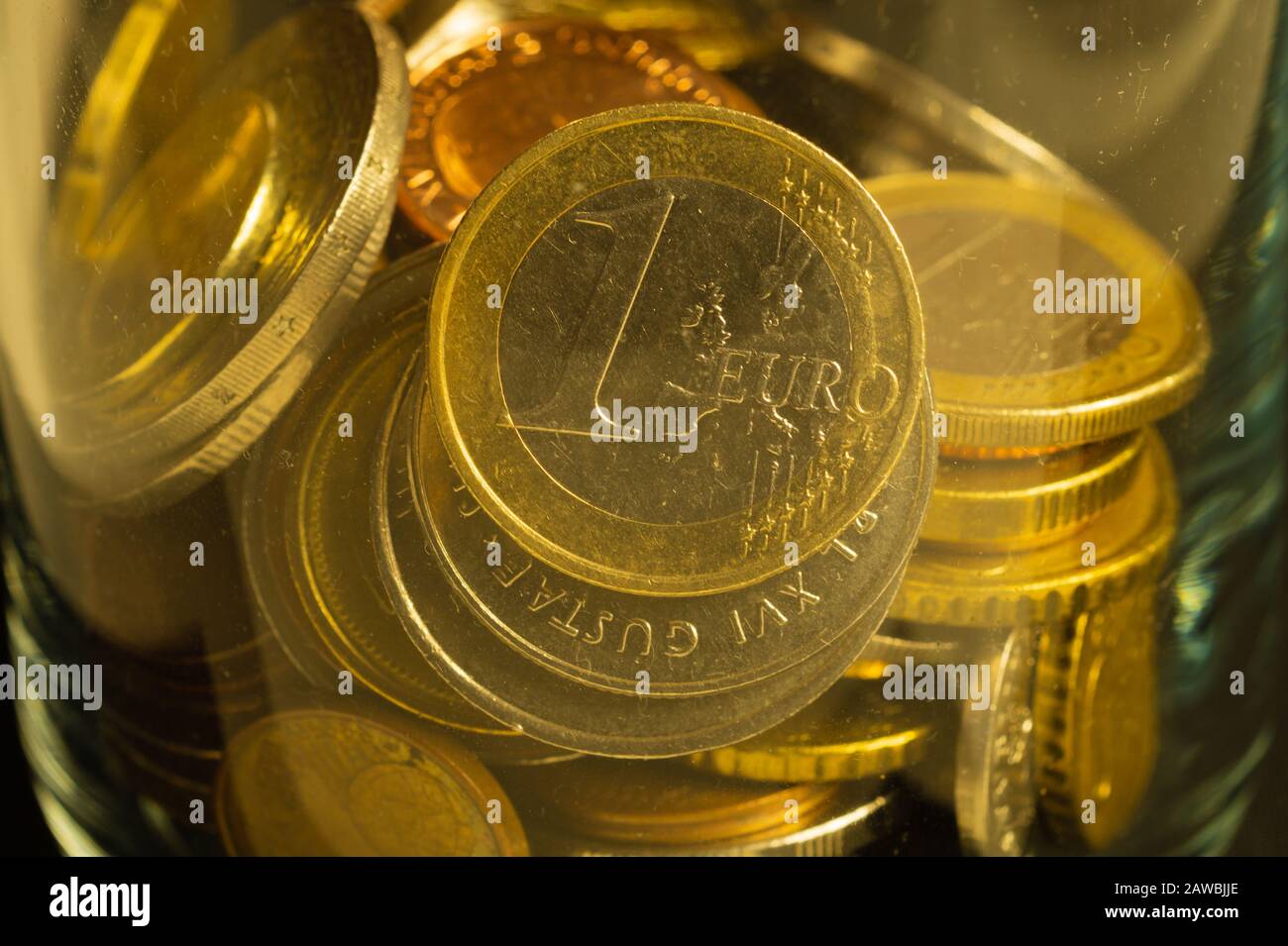 Various denominations of euro hi res stock photography and images