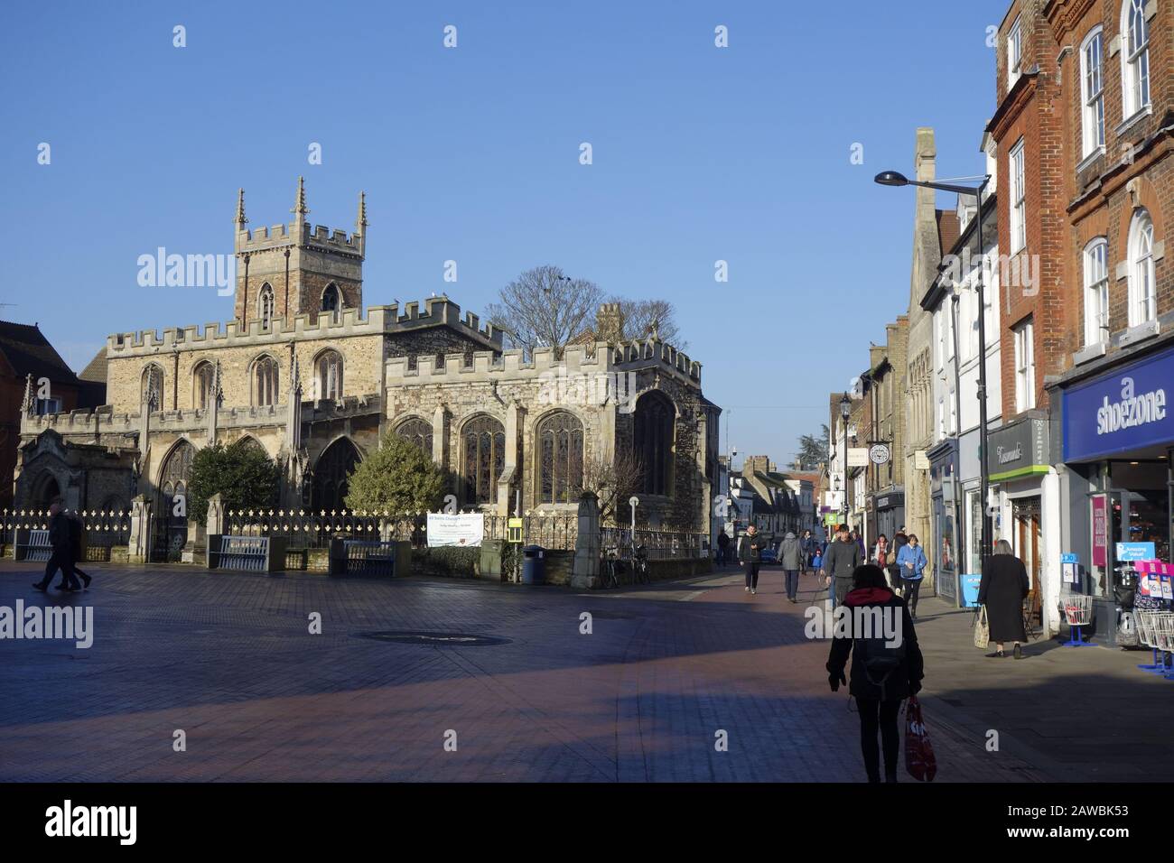 huntingdon town centre, cambridgeshire, england, uk, gb Stock Photo - Alamy