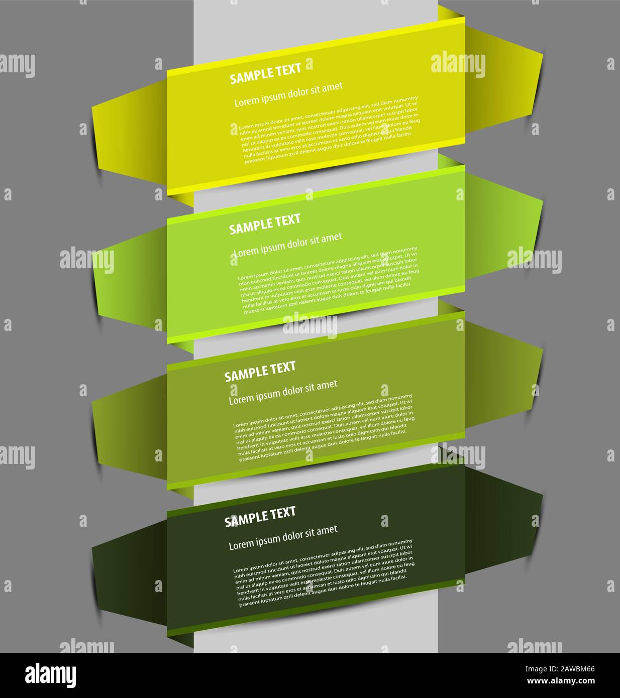 Stylized presentation template with empty text boxes and embellishment ...