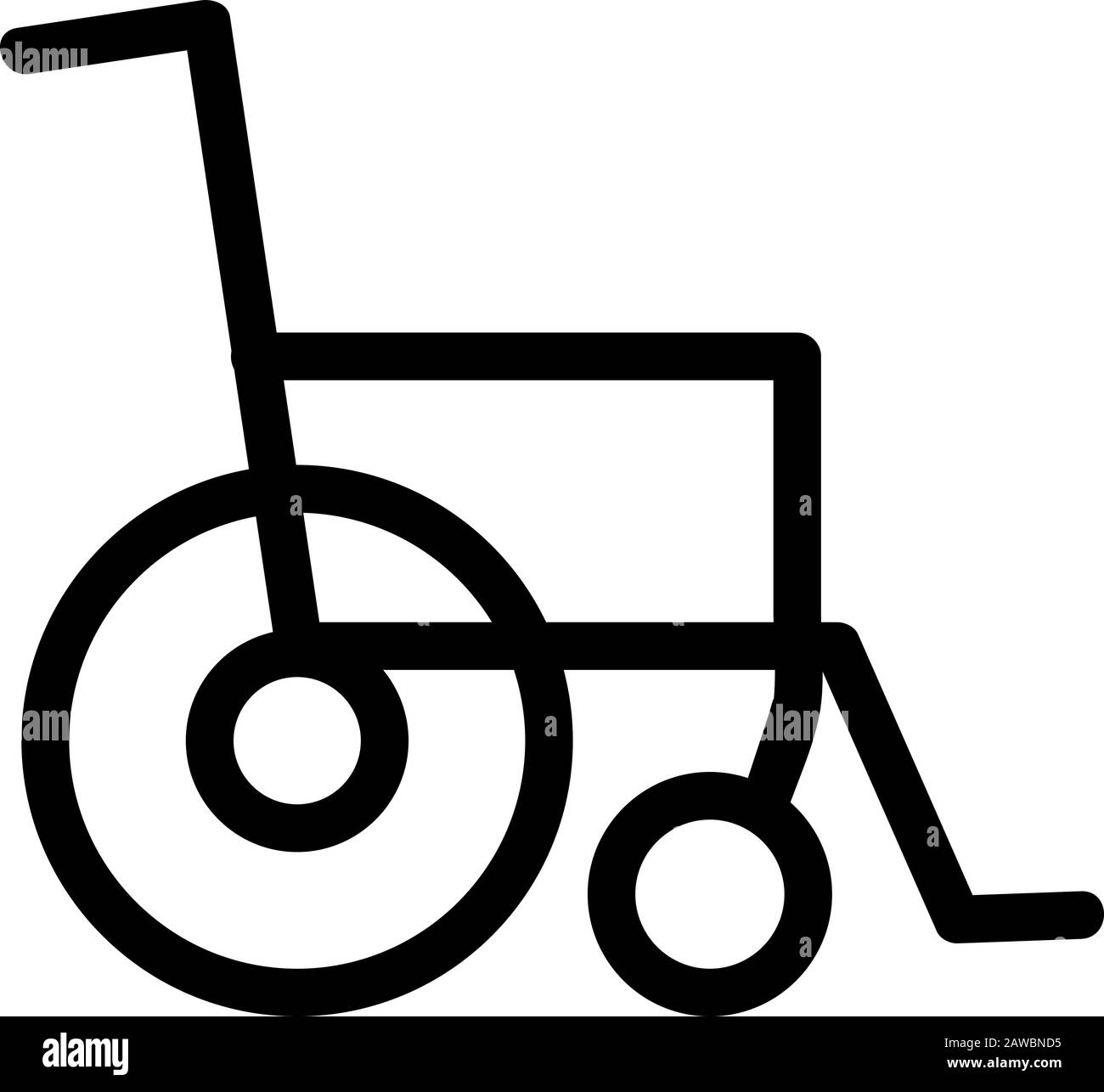 wheelchair icon vector. Isolated contour symbol illustration Stock Vector