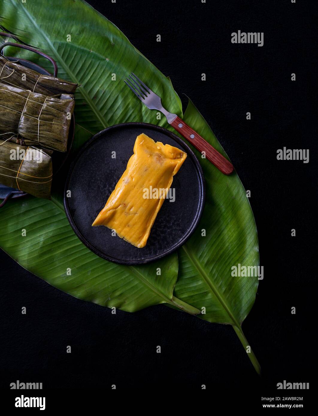Tamale mexican, cocina mexicana, los tamales de la costa, en banana