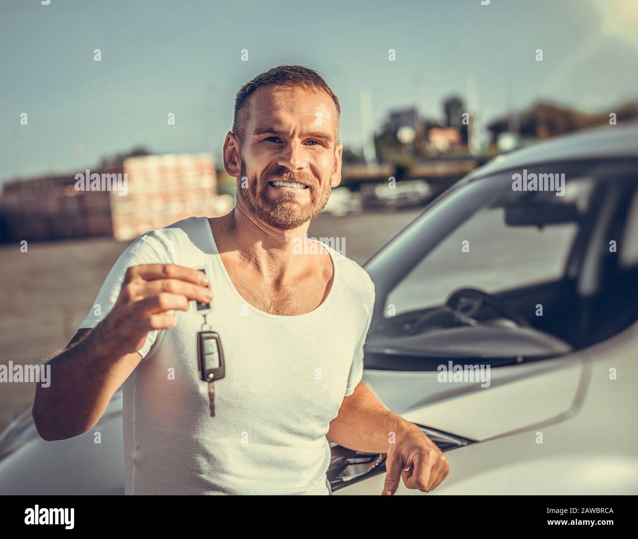 Driver Incar Male driver in his new car hi-res stock photography and images - Alamy