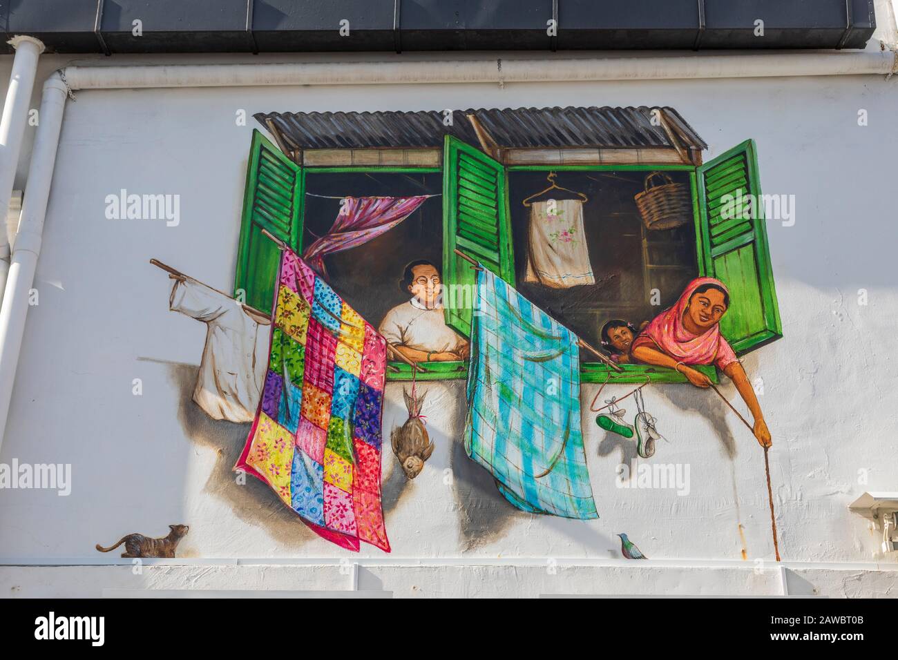 Wall mural painted by YIP YEW CHONG are on several walls across