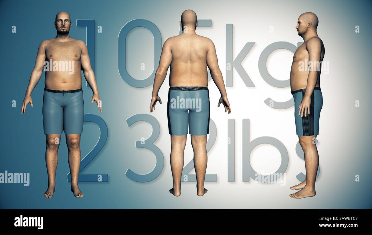 3d Illustration Of An Obese Man Losing Body Weight And Bmi Index Stock Photo Alamy 3d Illustration Of An Obese Man Losing Body Weight And Bmi Index Stock Photo Alamy