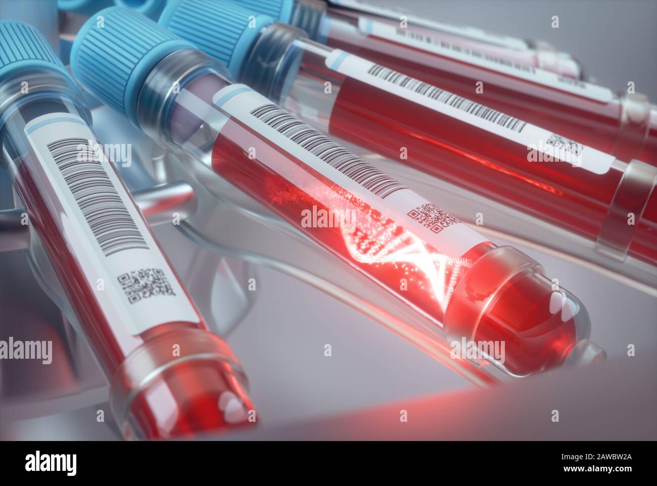 Genetic research, conceptual illustration Stock Photo