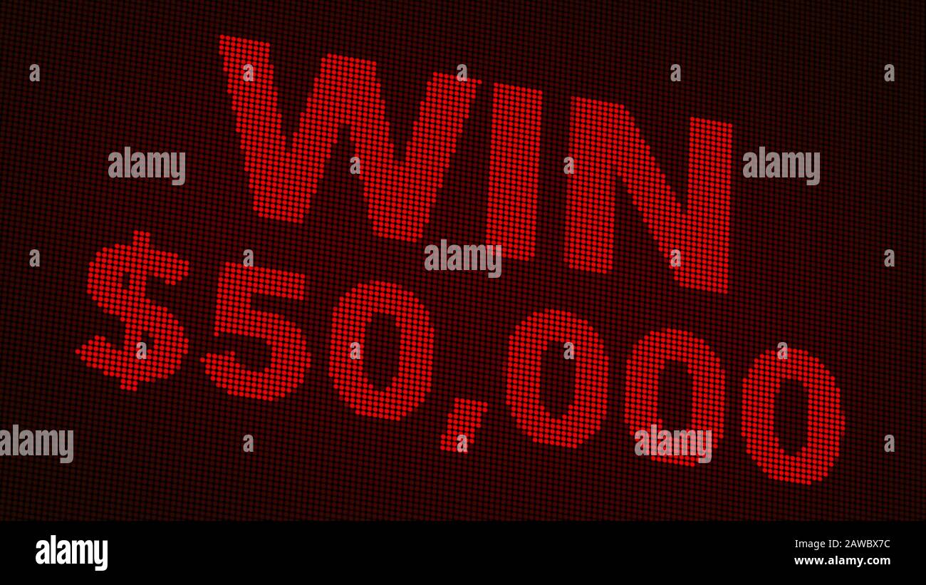 Winning 50000 USD Jackpot Retro Gambling Machine Display Illustration Stock  Photo - Alamy