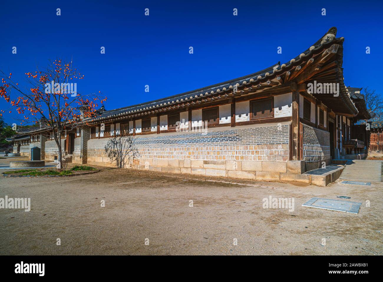 Changdeokgung Palace in Seoul, South Korea with its secret garden is spectacular in autumn. Stock Photo