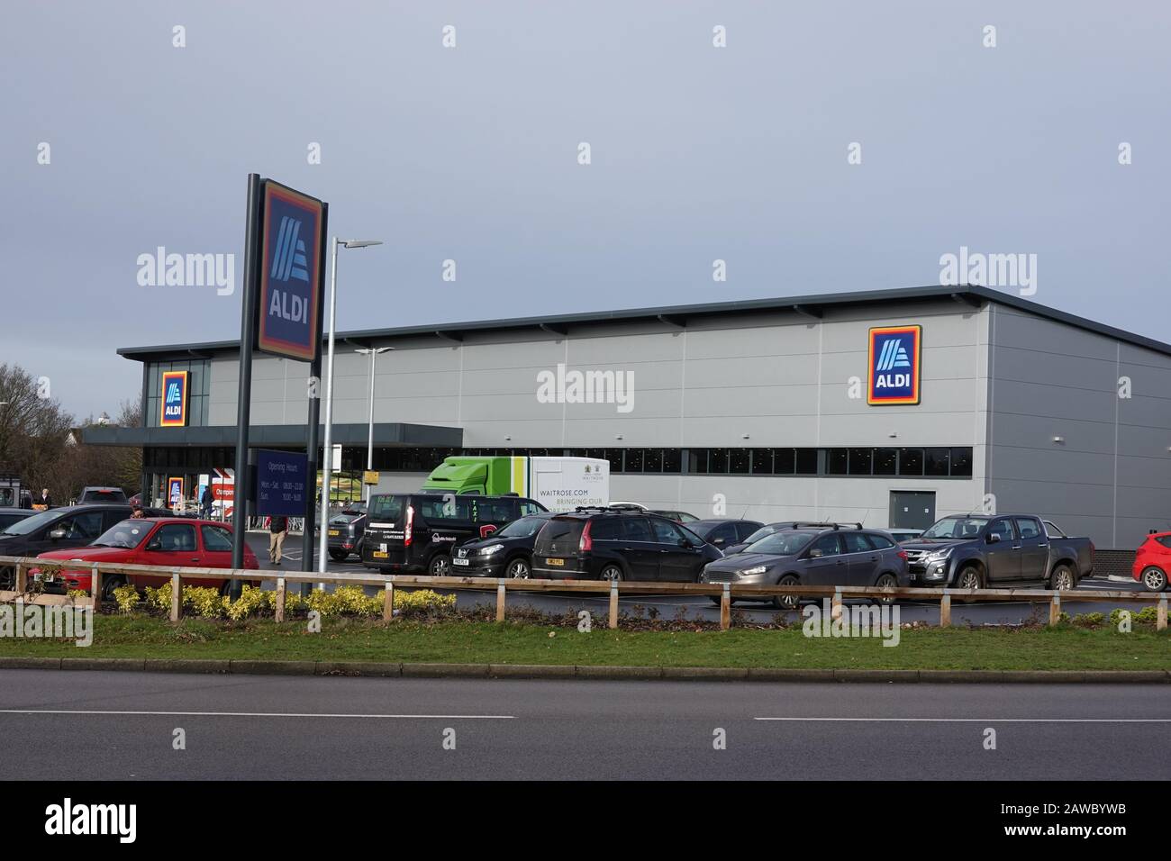 Martlesham Heath, Suffolk, UK 8 February 2020 Waitrose van in the