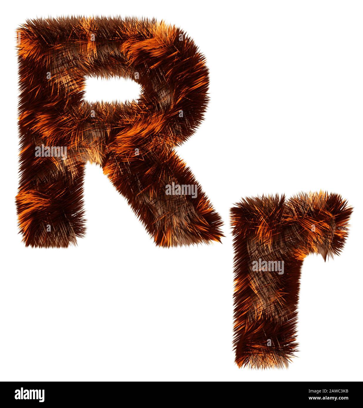 Creative design of animal fur decorative alphabet for multipurpose use ...