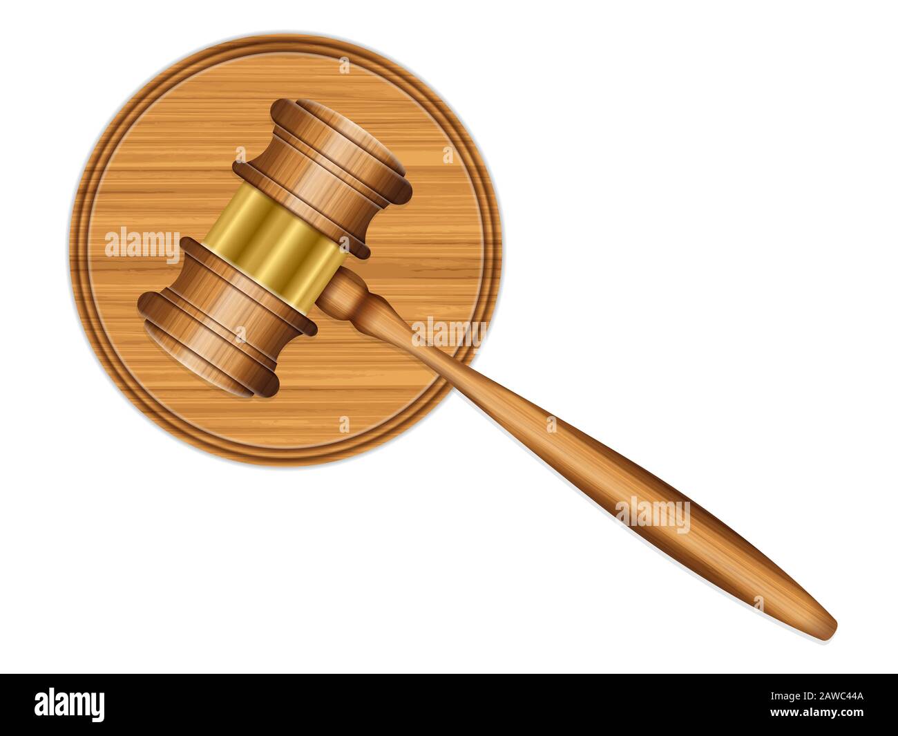 Gavel on a white background. Vector illustration Stock Photo Alamy