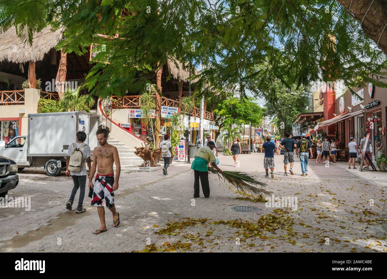 Quinta Avenida in Playa del Carmen, Riviera Maya, Yucatan Peninsula, Quintana Roo state, Mexico