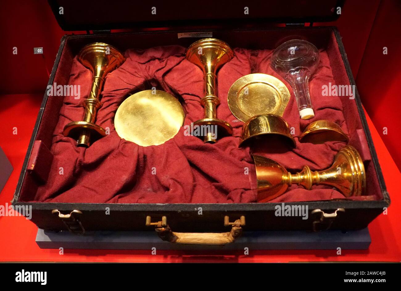 New Orleans, Louisiana, U.S.A - February 4, 2020 - The portable altar used by Captain Oscar Henry Reinboth during World War 2 Stock Photo