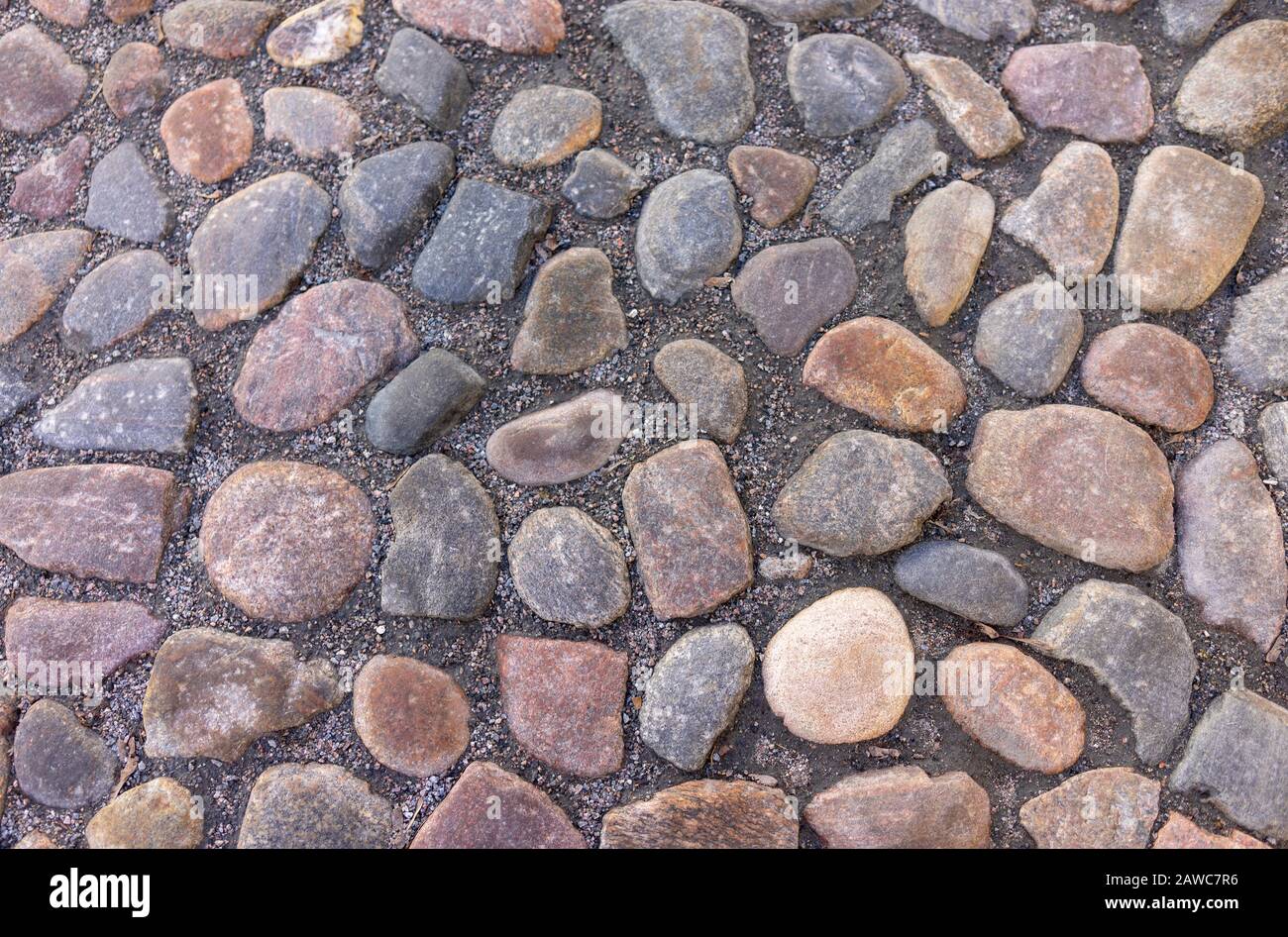 Old cobblestone pavement in the ancient European city Stock Photo Alamy