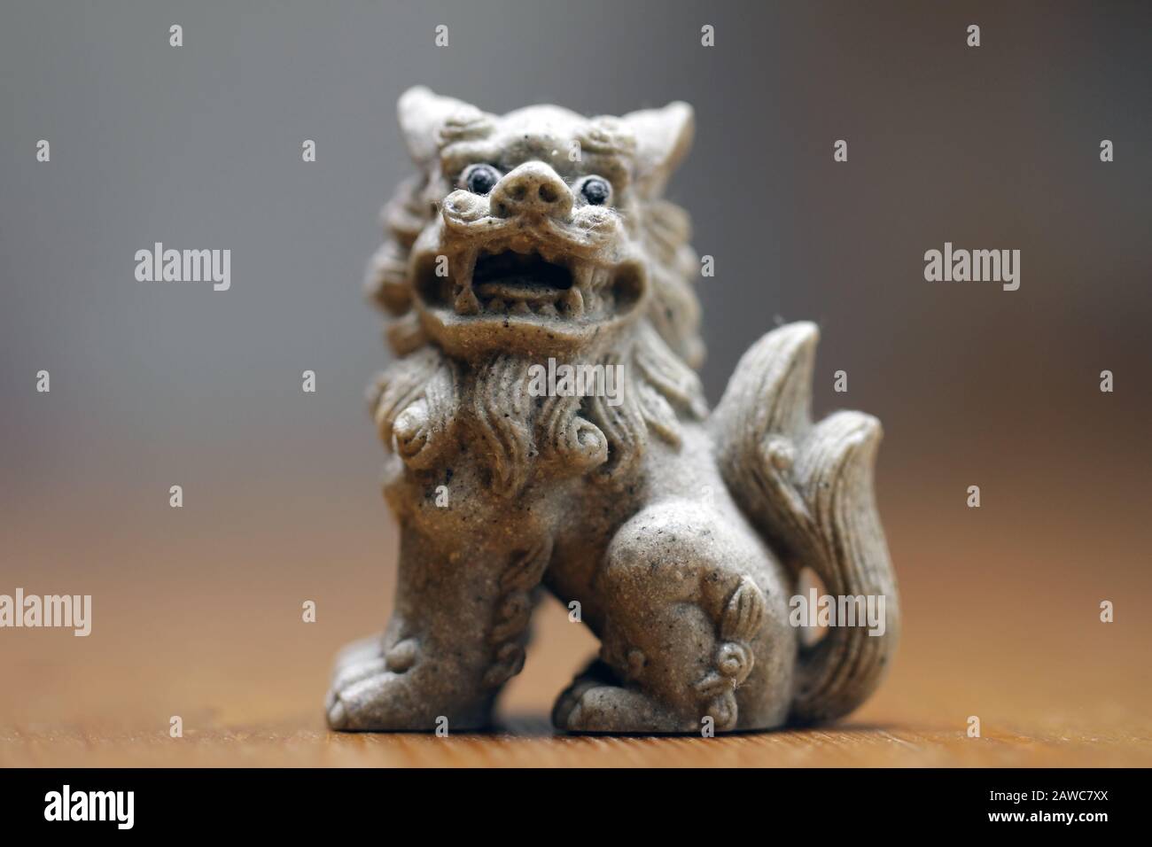 Shisa Home Protector Guardian Chinese Lion Right Side Stock Photo