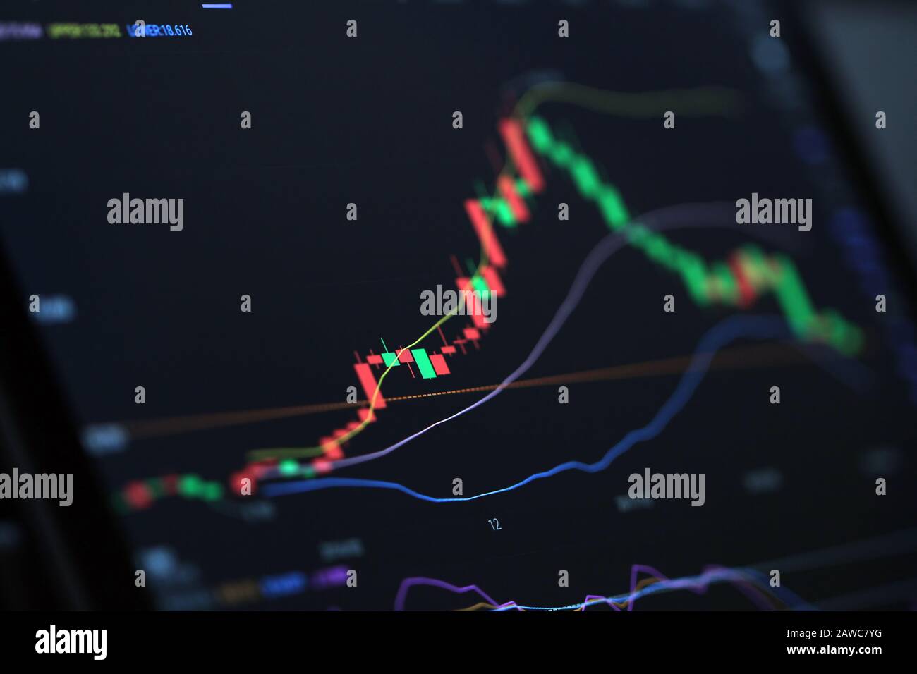 Stock Market Chart on Tablet Screen 3 Stock Photo