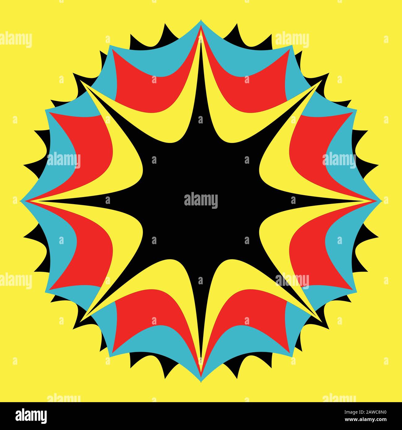 An abstract bright color star burst background Stock Vector