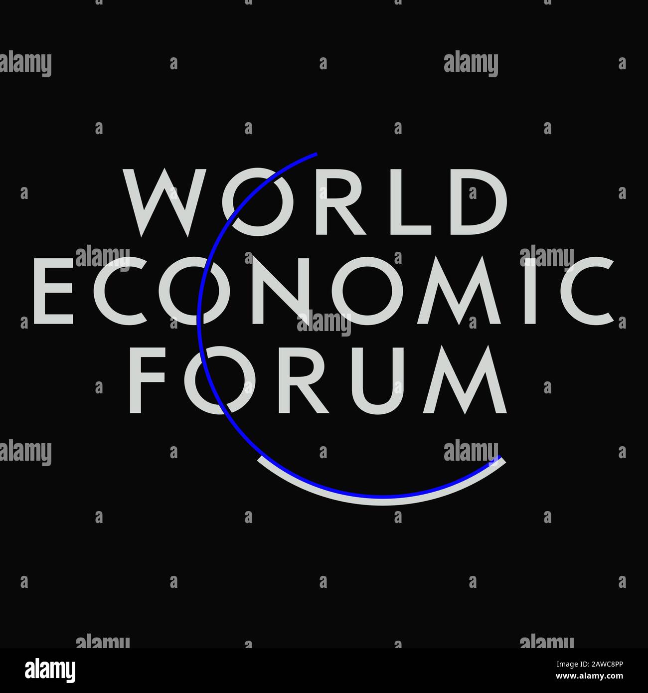 logo of the World Economic Forum in Davos, Switzerland Stock Vector