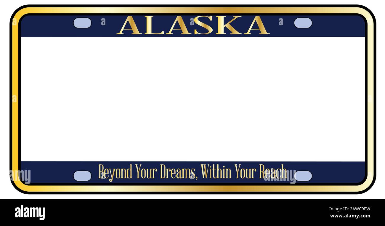 WHITE ALASKA state flag License Plate Frame