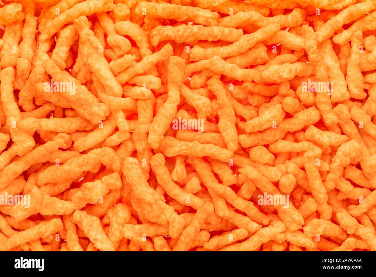 Cheetos Crunchy Orange Cheese Puff Snack Chips Stock Photo