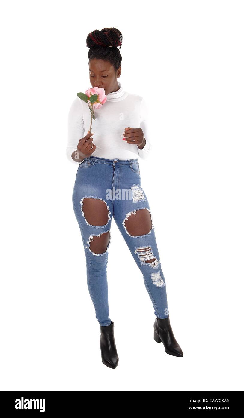 A tall young African American woman 