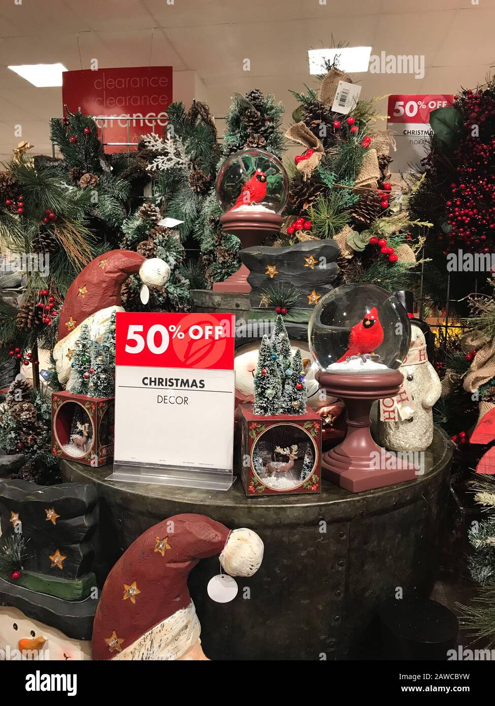 Christmas decorations on sale store hi res stock photography and