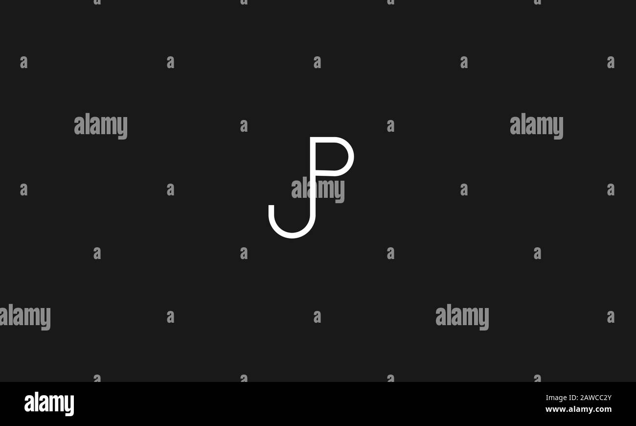 jp or PJ abstract vector logo template Stock Vector