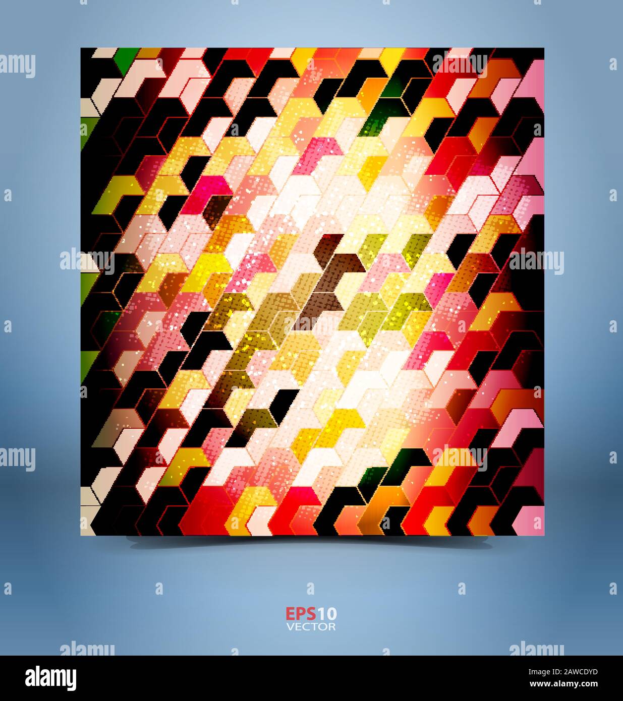 Color mosaic abstraction template for creative design Stock Vector ...