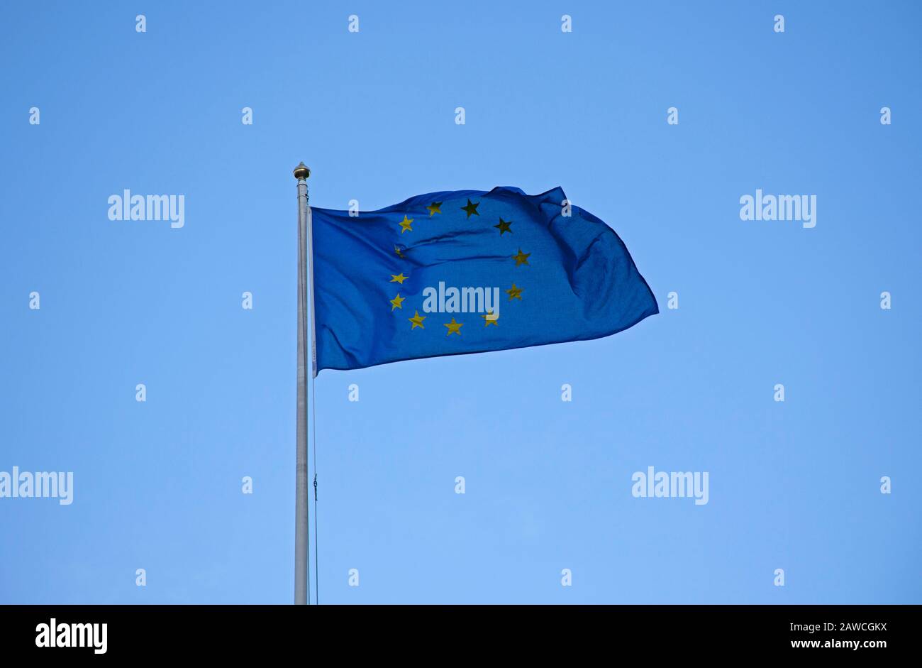 European Flag, Edinburgh, Scotland, UK, United Kingdom Stock Photo
