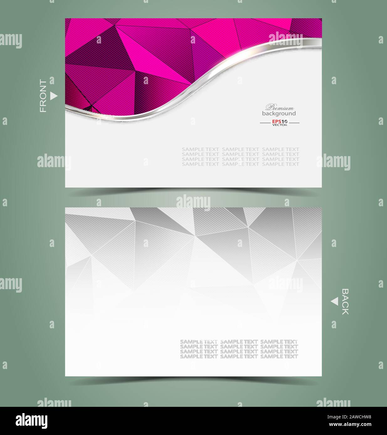 Elegant business card design template for creative tasks Stock Vector