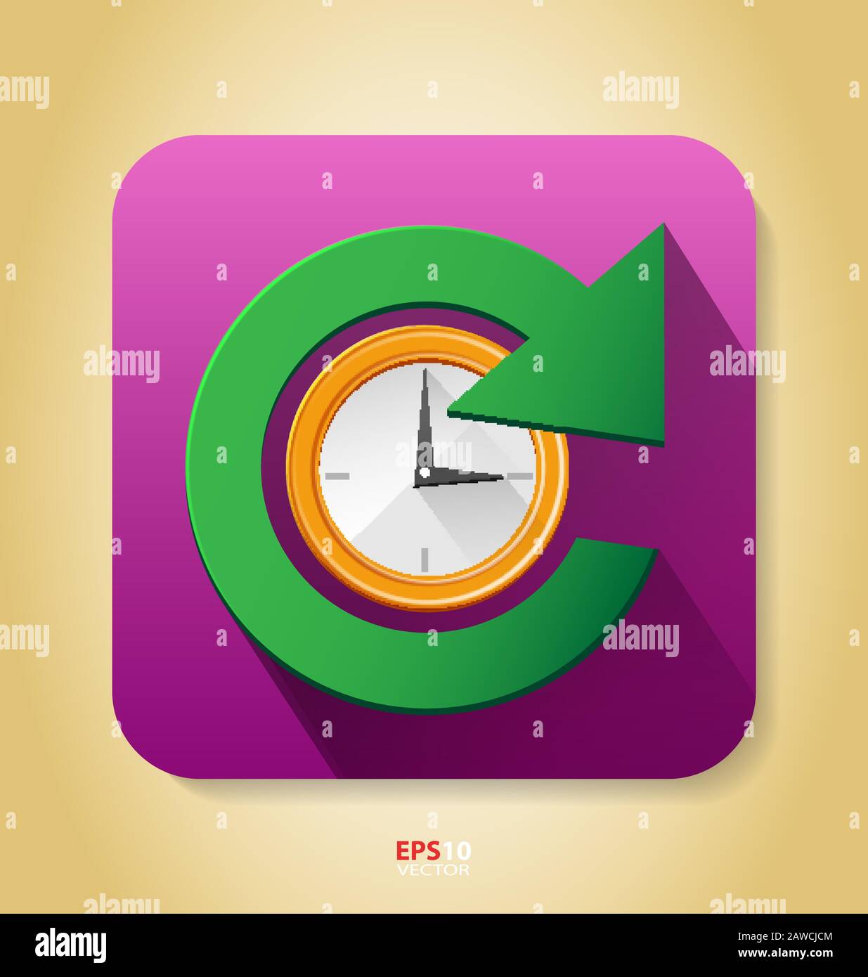Originaly created flat style icon on color background Stock Vector