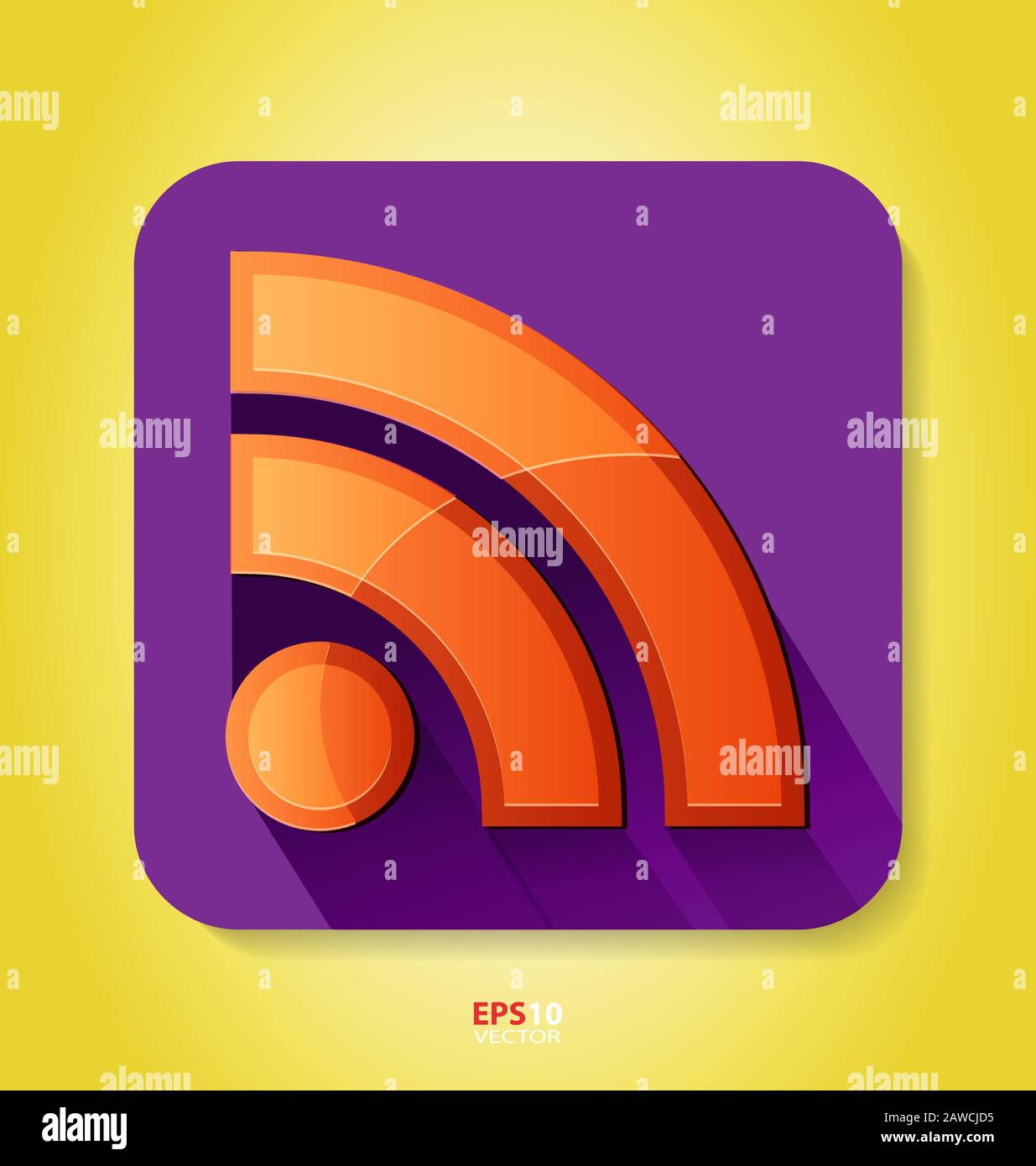 Originaly created flat style icon on color background Stock Vector