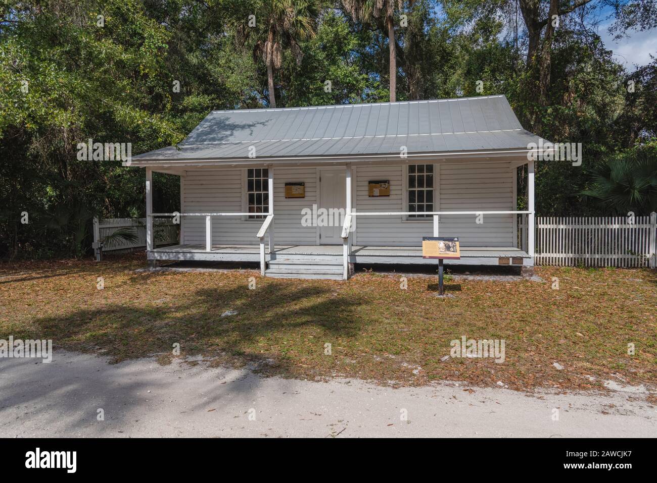 Known as The Old Tenant house located at Debary Hall Historic Site in Debary Florida USA Stock Photo