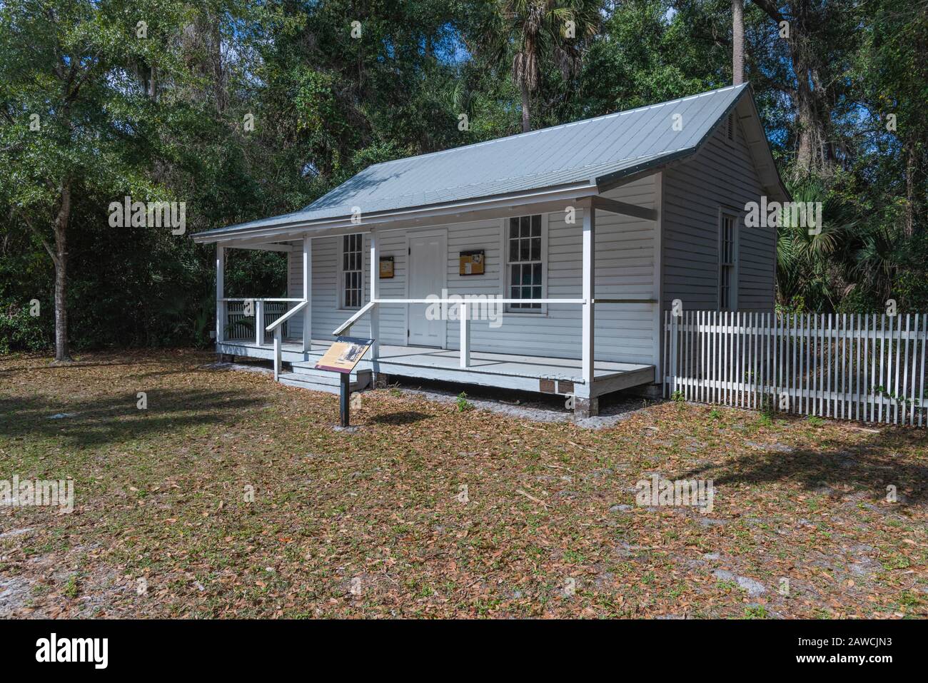 Known as The Old Tenant house located at Debary Hall Historic Site in Debary Florida USA Stock Photo