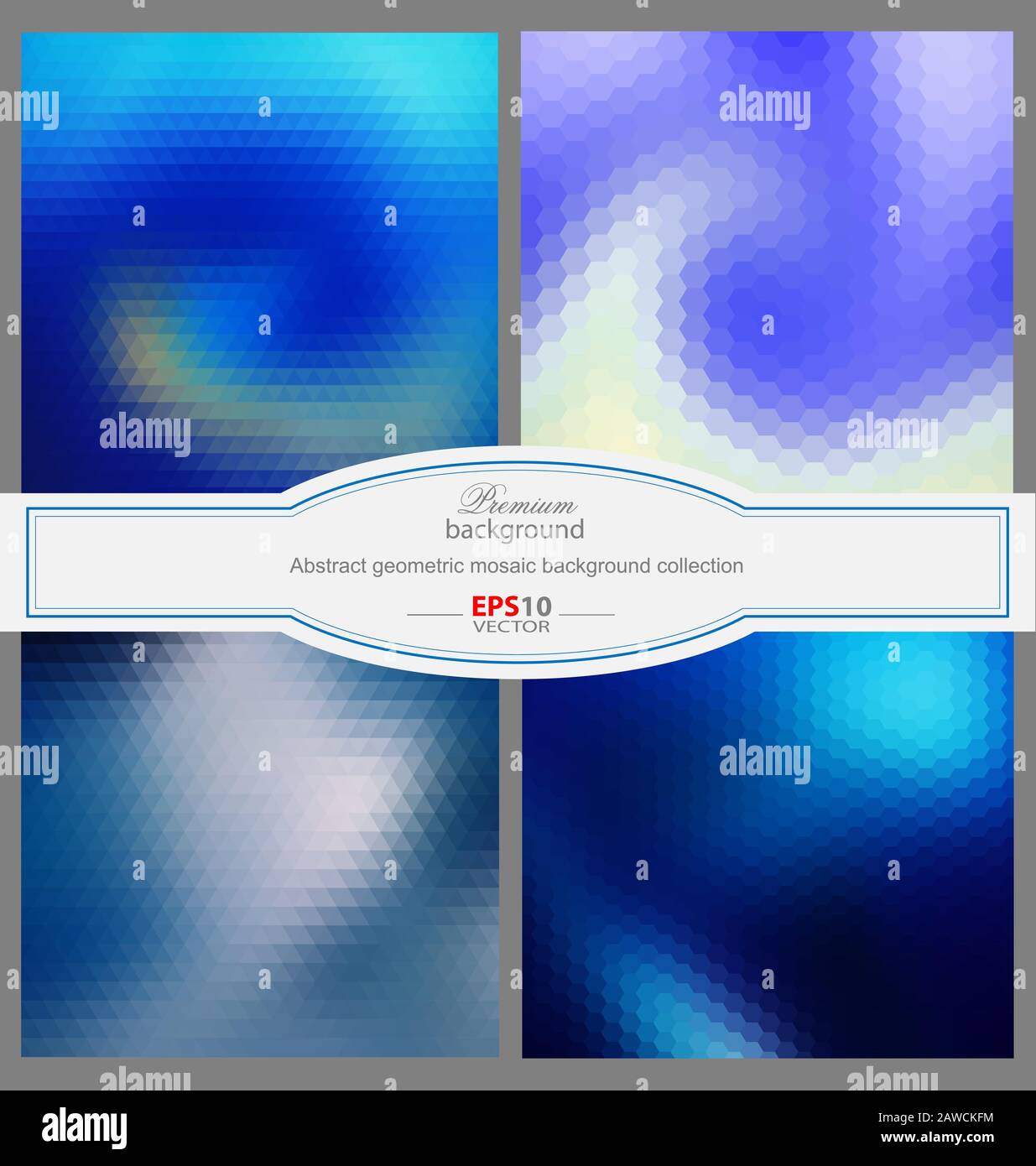 Multiple pack of colorful mosaic background templates for multipurpose ...