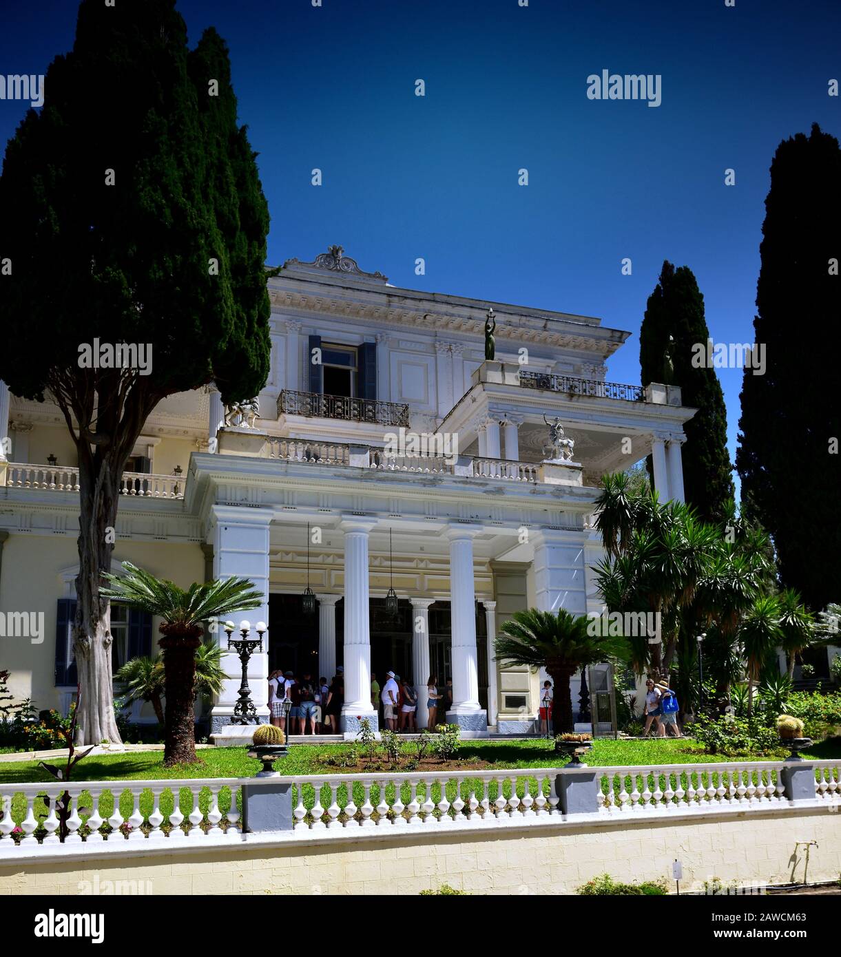 Gastouri, Corfu 4th July 2018Visitors toThe Palace of Sisi in Corfu